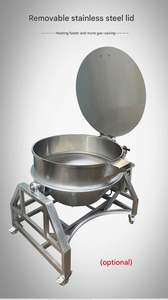 Olla Eléctrica con Calentamiento por Gas de Gran Capacidad, Inclinable, para Guisar Carne de Res y Freír en Cantina - Product Image 4