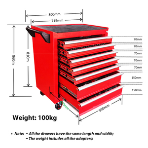 Heavy-Duty 420 Pieces Auto <b>Repair</b> Workshop Mobile Table Drawer Type 7-Drawers Tool Cabinet Tool Box With OEM & ODM Support - Product Image 2