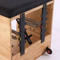 Chaise Wunda Moderne Minimaliste en Bois d'Érable Durable et Réglable, Équipement d'Exercice Portable et Écologique pour Studio de Pilates