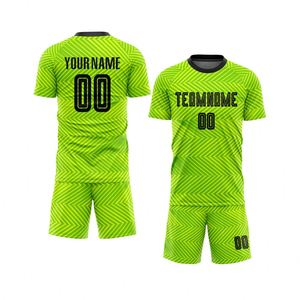 Ensemble de maillot de football à motif chevron, manches courtes, uniforme de football respirant, vêtements de sport performants, kit d'entraînement pour match - Product Image 1