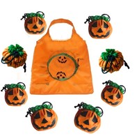 Sac promotionnel réutilisable pour Halloween, en forme de citrouille, pliable, pour cadeaux ou bonbons, idéal pour le shopping