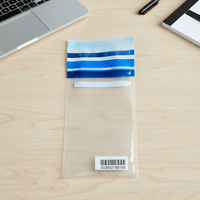 Sacs sous vide transparents de sécurité personnalisés en LDPE/HDPE, anti-effraction, double couche, avec étiquette autocollante pour code-barres et zone d'écriture, gravure