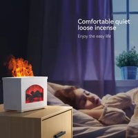 Diffuseur d'huile essentielle d'arôme d'humidificateur d'air de flamme de cheminée de charge d'USB pour la fonction à la maison d'aromathérapie pour l'usage de ménage