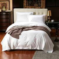 Parure de lit 4 pièces en coton doux, housse de couette et drap-housse, tailles Queen et King – Offre Spéciale