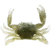 WEI vente chaude en gros 12cm 34g crabe eau salée artificielle lumineuse lueur en plastique souple appâts de pêche leurres