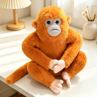 Boneka Monyet Hutan Lengan Panjang Custom Grosir dengan Tangan Velcro, Boneka Monyet Viral dari Kebun Binatang, Boneka Monyet Peluk