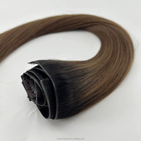 Extensions à clips sans couture en cheveux humains brésiliens Remy, grade 10A, 22 pouces, double trame, texture lisse/ondulée/bouclée