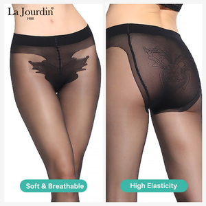 Collants ultra-fins 15D transparents pour femmes, <span class=keywords><strong>sexy</strong></span>, en jacquard de soie, haute élasticité et durables, pour l'été - Product Image 3