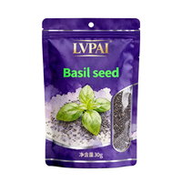 Fabrication sur mesure de sachets debout à 3 côtés pour l'emballage des graines de menthe, des graines de légumes, des graines de plantes à herbe, des graines de pâturage, des sachets de graines de plantes