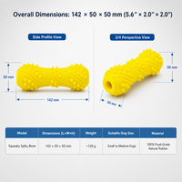 Jouet à mâcher interactif en caoutchouc couineur, durable, classique/moderne pour chien, jouet osseux pour le nettoyage dentaire, disponible