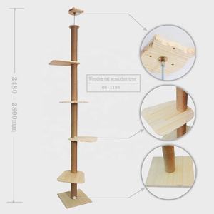 GMTPET <span class=keywords><strong>Arbre</strong></span> <span class=keywords><strong>à</strong></span> <span class=keywords><strong>chat</strong></span> classique moderne de luxe <span class=keywords><strong>à</strong></span> 4 niveaux, écologique, avec griffoir <span class=keywords><strong>XL</strong></span>, <span class=keywords><strong>hamac</strong></span>, jouet, en sisal, bois et carton, du sol au plafond - Product Image 1