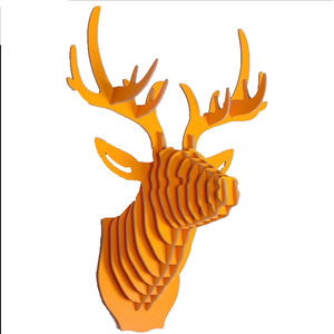 Chiquitos enfants en bois renne décoration murale support à la main bricolage tête <span class=keywords><strong>de</strong></span> cerf maison <span class=keywords><strong>de</strong></span> noël décoration murale - Product Image 5