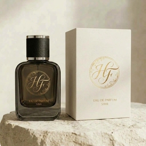 Botella de Perfume Cuadrada de Vidrio Transparente Negra de Alta Calidad, Impresión Personalizable con Tapa - Product Image 3