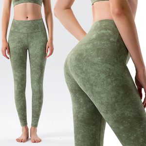 Pantalones de yoga para mujer de nuevo estilo Impresión personalizada Pantalones de yoga transpirables sin costuras para fitness - Product Image 2