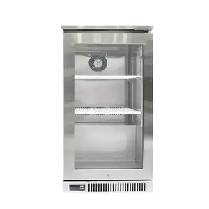 108L điện mini bar Tủ lạnh cửa kính máy nén-loại thương mại Thiết bị làm lạnh khách sạn hoặc hộ gia đình sử dụng freestanding