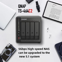 QNAP TS-464C2 haute performance avec processeur Intel Celeron quadricœur, emplacements M.2 PCIe et double 2.5GbE
