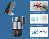 Cámara de Seguridad Solar de 3MP, Inalámbrica, con Batería, Detección PIR con IA, PTZ, Audio Bidireccional, IP65
