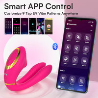 Bâton de massage vibrant double action pour femmes avec application mobile, outil de soin corporel féminin