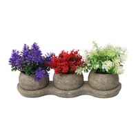 Bonsaï artificiel en plastique miniature 5 cm, fleurs paysagères d'intérieur, plantes artificielles, verdure, aménagement paysager, décoration intérieure artificielle
