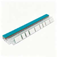Tapis de jeu de Mahjong américain de luxe 160 pièces 4 couches en acrylique bleu paon turquoise, prix d'usine