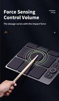 Instrument de Musique : Kit de Batterie Électronique Professionnel, Pad de Percussion Numérique Acoustique