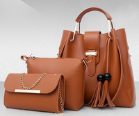 Lot de 3 pièces de sacs à main et pochettes pour femmes, pochette pour dames, à épaule trois pièces, fourre-tout, collection