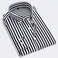 Chemise en flanelle extensible imprimée décontractée pour homme 2025, manches longues, col carré, polyvalente, printemps, teinte unie, anti-boulochage