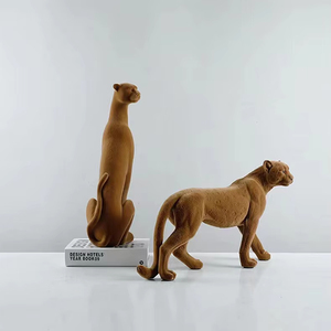 Los Fabricantes Ofrecen Decoraciones Suaves para Escritorio, Esculturas de Animales, Leopardo, Adornos para Decoración del Hogar - Product Image 1