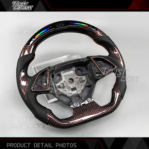 Volante Deportivo de Fibra de Carbono Personalizado Premium para Chevrolet <span class=keywords><strong>Camaro</strong></span> RS SS ZL1 LT1 Edición <span class=keywords><strong>Hot</strong></span> <span class=keywords><strong>Wheels</strong></span> 2016-2022 - Product Image 3