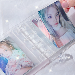 Nuevo álbum de tarjetas Kpop de acrílico de 3 pulgadas con diseño de lazo y efecto de onda de agua, estilo INS, con una rejilla, para guardar photocards. - Product Image 6
