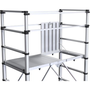 Nouvelle échelle télescopique mobile industrielle en aluminium, certifiée EN131, capacité de 300 lb, garantie 1 an - Product Image 3