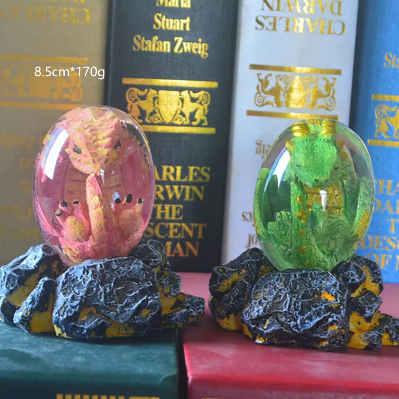 שרף הדרקון ביצי הדרקון ביצת לבה דרקון ביצים עם בסיס קישוטי עבור משחק של כס אוהדים