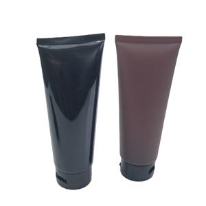 Tube cosmétique vide en plastique givré doré, argenté, noir, marron de 30 ml, 50 ml, 100 ml pour soins de la peau et nettoyant visage avec couvercle à vis - Product Image 3