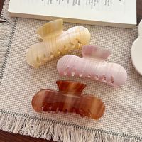 Pinces à cheveux grandes en acétate rayé écaille de tortue vintage, brillantes et antidérapantes, pour femmes, accessoires pour cheveux épais