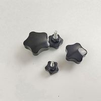 <strong>Best</strong> Selling Female Male Bakelite Black 5 <strong>Star</strong> Lobed Wardrobe Knobs With Threaded <strong>Bolt</strong>