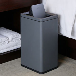 Flip-top <strong>Trash</strong> <strong>Can</strong> Hotel Toilet Bathroom Public Place Large Capacity Direct Throw Washroom Commercial Use - Product Image 6