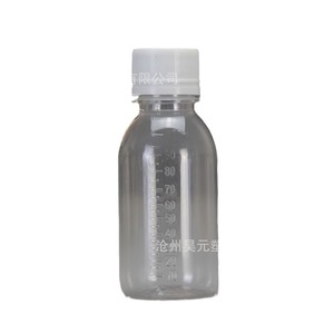 In stock: 100ml thickened PET <b>plastic</b> <b>bottle</b>, graduated <b>bottle</b>, syrup <b>bottle</b>. - Product Image 1