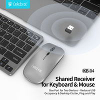 Combo de Teclado y Ratón Inalámbrico Delgado para Juegos KB-04, 2.4G, Recargable, Silencioso, Disponible en Stock