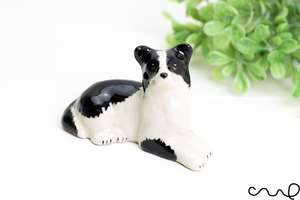 Ornements de chiens de berger Collie assis en céramique Figurine animale à collectionner - Product Image 4