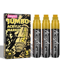 Lot de 3 marqueurs acryliques géants grande capacité, pointe 15 mm, pour affiches murales, POP, graffiti, encre superposable, vente en gros