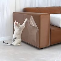 Autocollant adhésif acrylique simple face transparent et durable anti-griffures pour chats, en PVC de 0,15 mm d'épaisseur, protection pour meubles domestiques