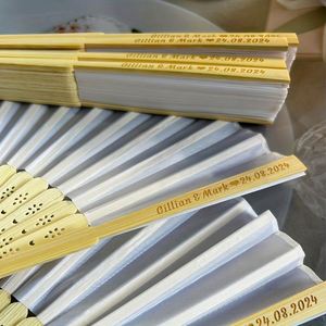 Abanico Plegable Pintado a Mano para Boda, Artesanía de Bambú, Souvenir, Decoración del Hogar o Regalo Empresarial, Estilo Musical para Año Nuevo - Product Image 6