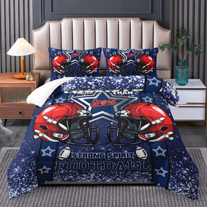 Modèle de sport balle impression numérique 3D ensemble de literie de sport jeu de couette de football américain - Product Image 1