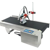 Nouvelle imprimante jet d'encre automatique à passage unique 1200 DPI, machine de codage TIJ avec système de convoyeur, encre à solvant pour boîtes ondulées et étiquettes