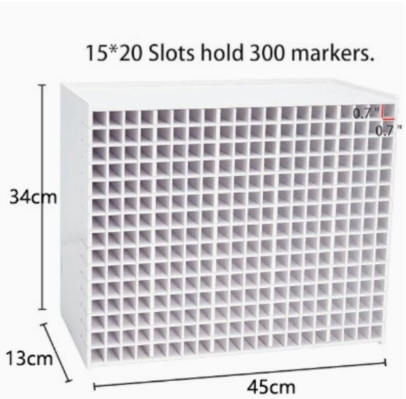 34*45*13 cm (300 compartiments)