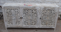 Armoire de buffet en bois antique rustique indien fait à la main meubles polyvalents durables pour salon moderne maison hôtel utilisation