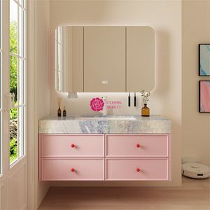 Yicheng bellezza all'ingrosso di <span class=keywords><strong>lusso</strong></span> pietra di cristallo blu di marmo lavabo lavabo bagno lavabo lavabo con specchio per la vendita - Product Image 3