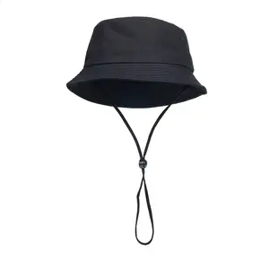 2022 סיטונאי קירור דייג רגיל חיצוני כובע מותאם אישית רקמת לוגו מתקפל מהיר יבש דלי כובע עם מחרוזת