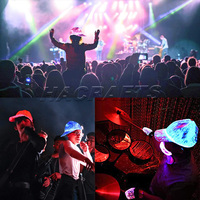 Cappello da Cowboy LED Colorato per Feste, 16 Colori Disponibili, Vendita Calda, Fornitura Diretta dalla Fabbrica
