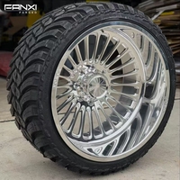 Jantes forgées polies FANXI 22X12 24X12 22x14 6x6.5 24X14 pour GMC Dodge 2500 8x170 8x180 8x6.5 Deep Dish JTX Truck Rims